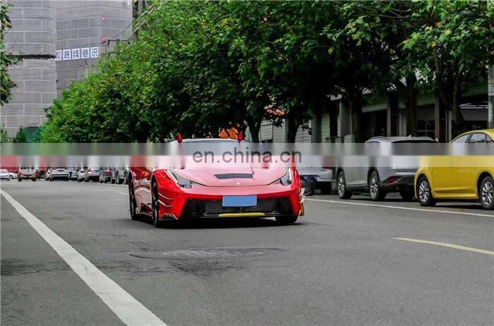 Runde Auto motives For Ferrari 458 Upgrade Prior Design Half Carbon Body Kit Hood Front Bumper Rear Bumper Side Skirts Spoiler