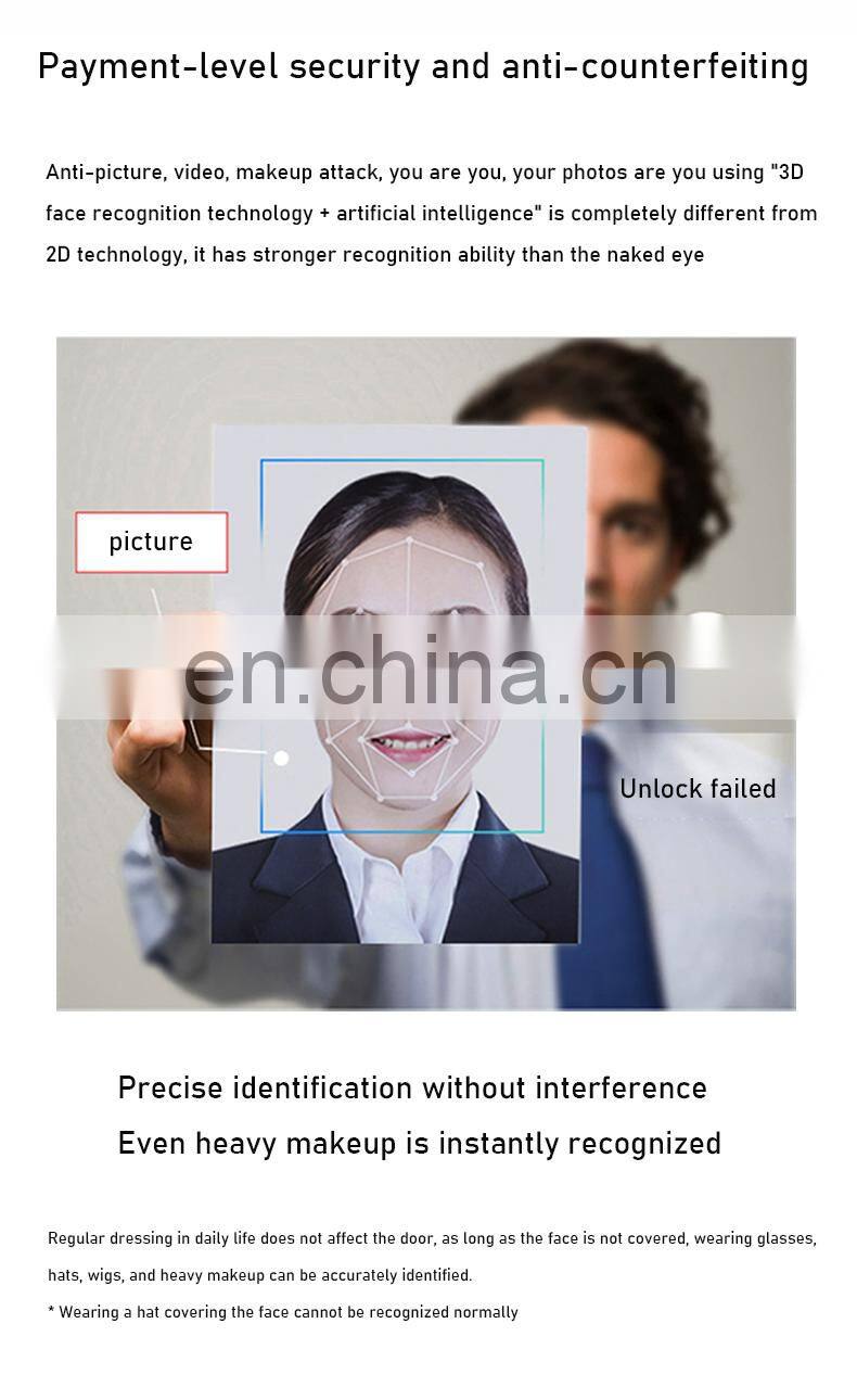 visible cat eye lock outdoor password electronic audio fingerprint gate smart digital door lock with camera for front door