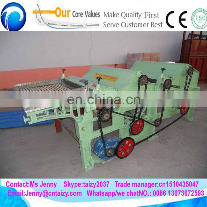 Multi-rollers Cotton waste yarn and Textile wastes opening and tearing machine