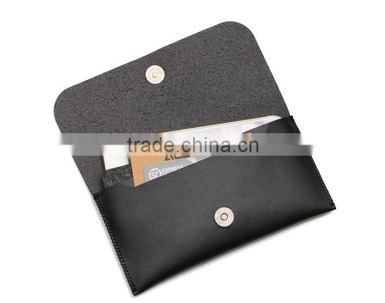 New Fashion Genuine Leather unisex Cell Phone Pouch Mobile Phone Purse Bag