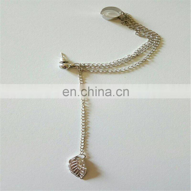 Alloy Ear Clip Leaf Tassel Earrings For Women Gift Ear Cuff Fashion Personality Earrings Jewelry