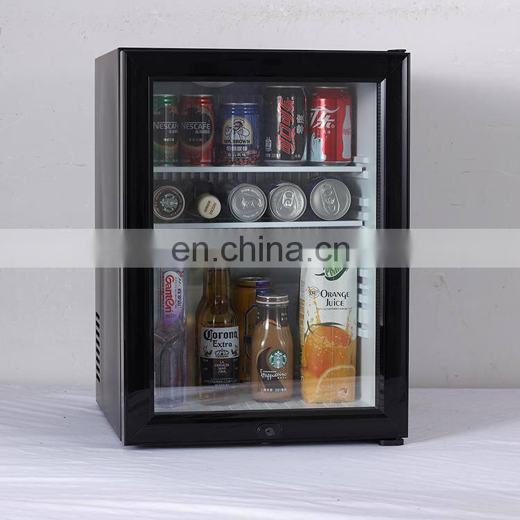 Wholesale cheap hotel retro electric single glass door fridge beer wine freezers small mini refrigerator with lock