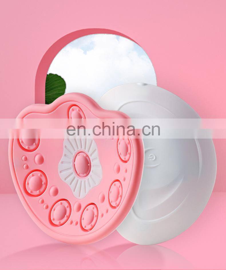 Wireless Silicone Chest Massager Red Blue Light Lactation Massage Care Hot Vibrating Breast Massager Machine