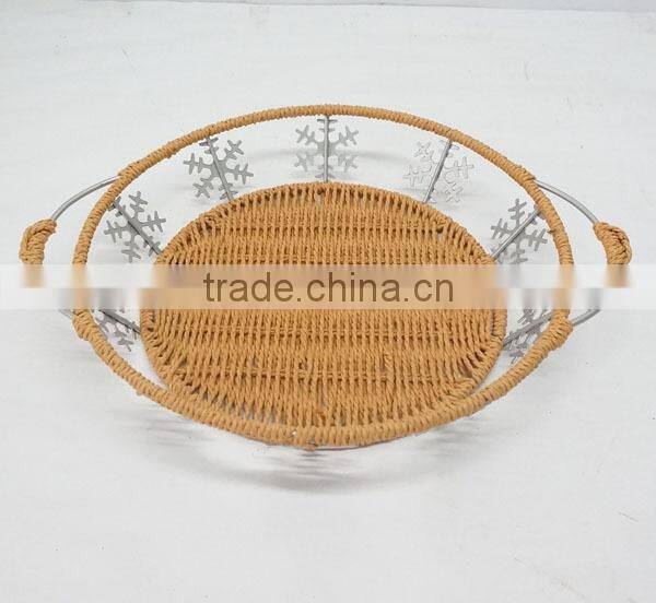 christmas paper string basket weave