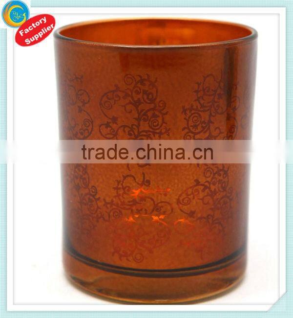 long-stemmed glass candle holder