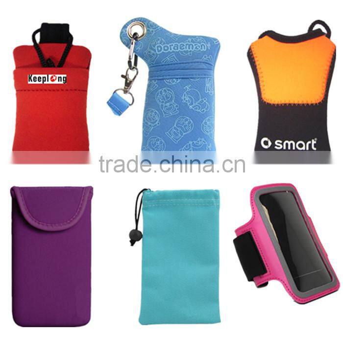 Sporty Neoprene Cellphone Pouch Mini Shoulder Bag Wristlet