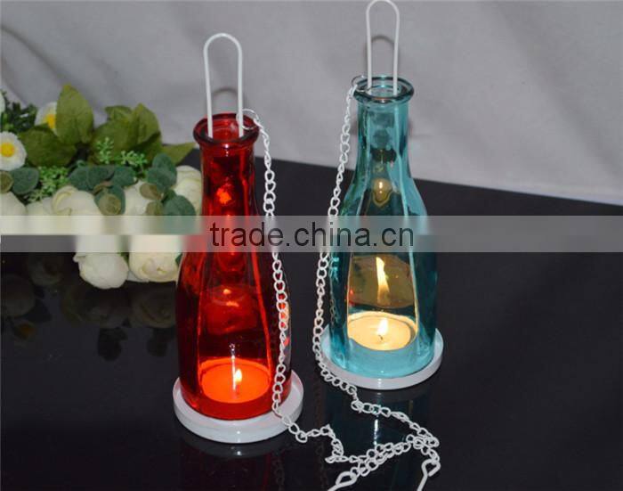hanging glass bottle lantern new
