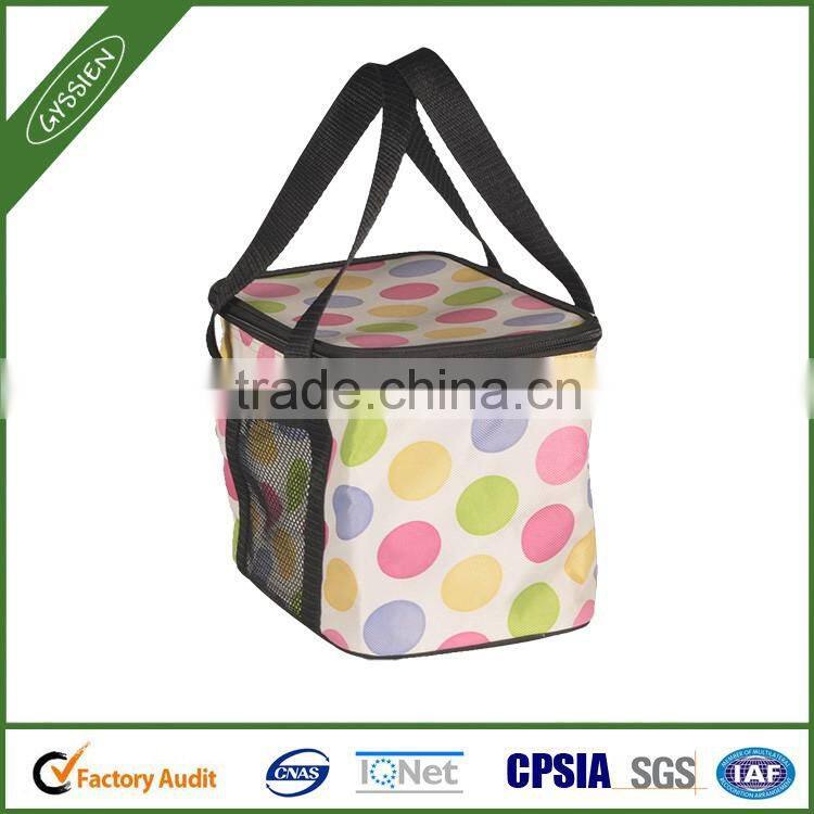 2014 Brand design durable dotted insulated cooler trolley bag,cooler trolley bag