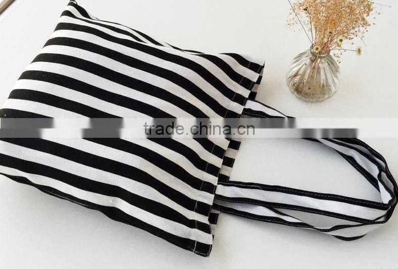 Promotional 2015 new style Fashion Canvas reusable shopping bag