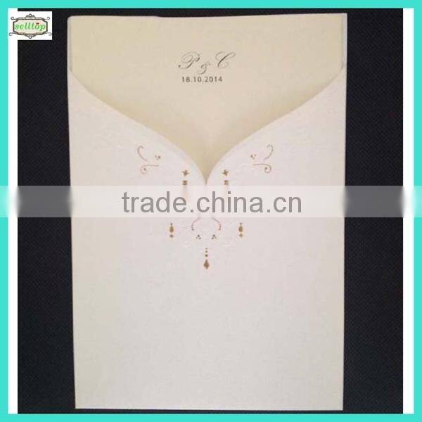2014 high quality luxurious wedding invitation