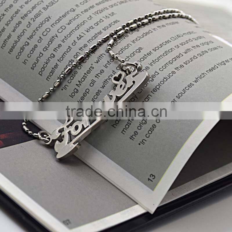 Mothers Day Wholesale Gifts Alphabet Letter Silver Pendant