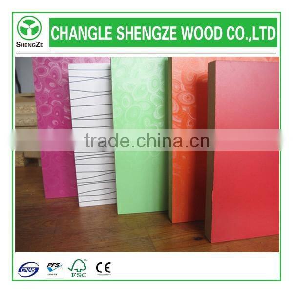 1220*2440 high quality colorful melamine faced MDF board