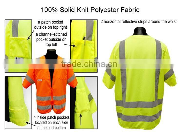 short sleeve hi vis reflective vest