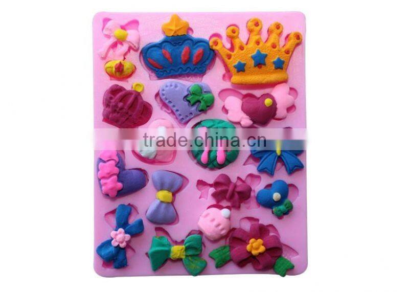 Wholesale 3D Lovely Crown Fondant Silicone Mould