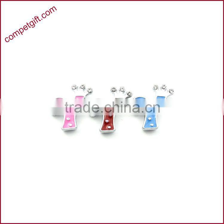 Produce Offer Creative Colored Crown Slider Zinc Alloy Letters Charms