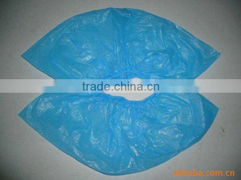 Cheap single use Plastic Disposable PE shoe cover shoecover blue green white red