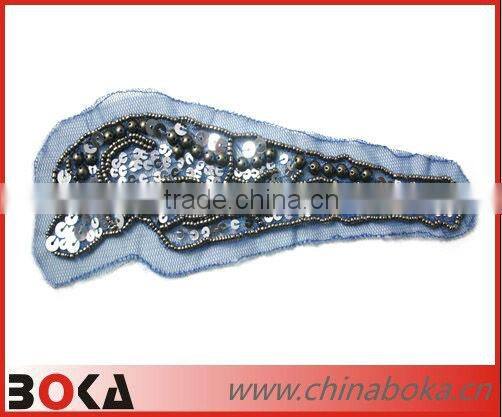 New arrival latest design fashion handmade beaded sequins applique for dress