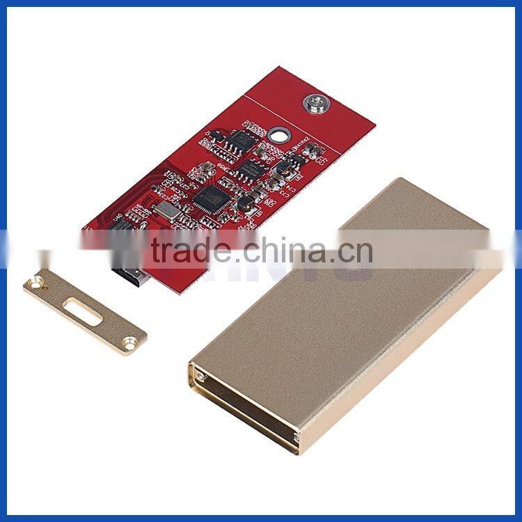 USB3.1 Gen 2 10 Gbps to 2280 M.2 NGFF B Key SATA based type SSD case M.2 SSD Enclosure