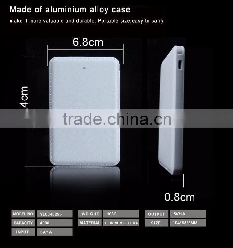 Business gift 2600mah Credit card power bank