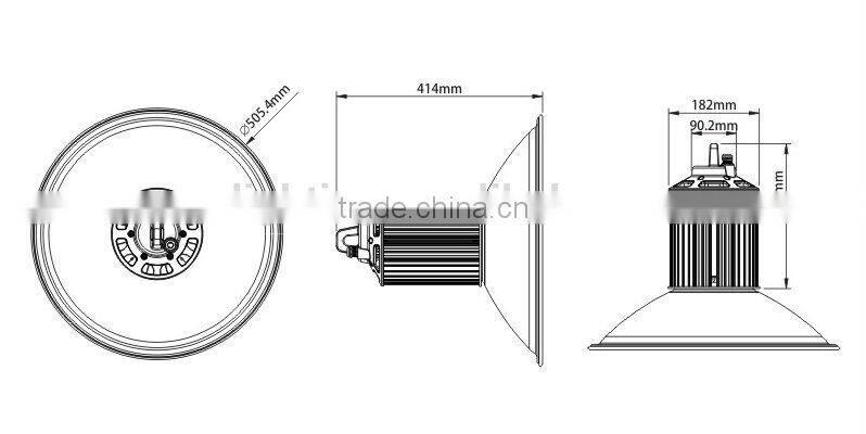 led high bay lighting 90w bridgelux High quality Waterproof industrial