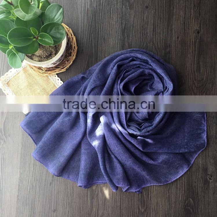 100CMX210CM Large Long Plain Cotton Linen Muslim Women Hijab Shawl