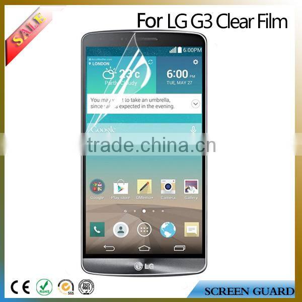 Lcd anti glare high transparency screen protector/film for LG G3