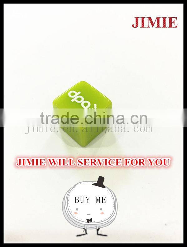 18mm green resin stone blank dice