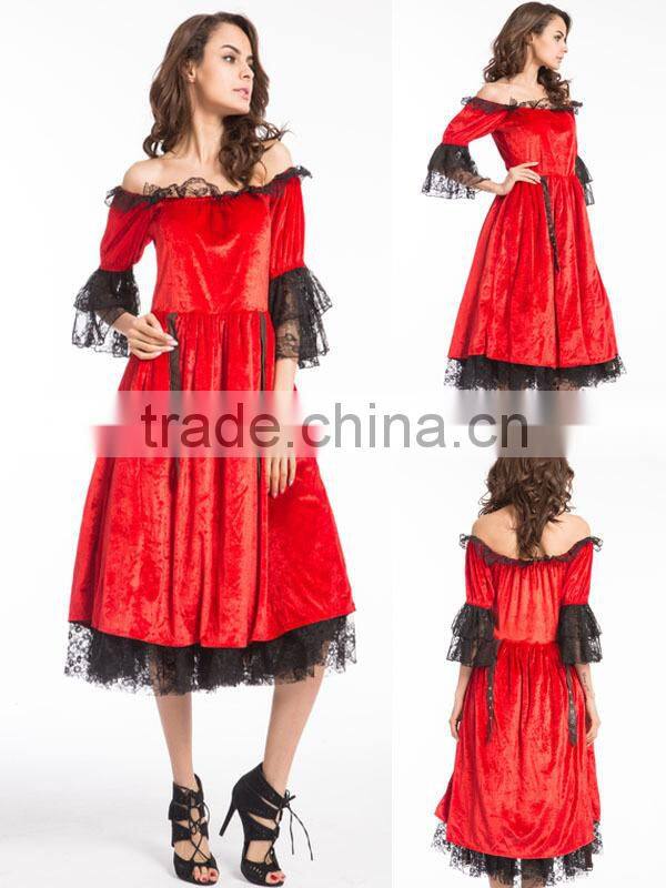 walson sexy costume Women Deluxe Queen Halloween princess Costume Fancy Adult Dress Halloween Partywear outfit