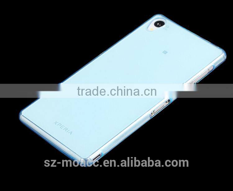 Hot selling soft clear transparent TPU case for sony xperia z3