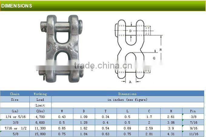 Drop Forged Alloy s-249 Twin Clevis Links