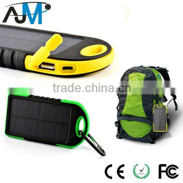 2016 New design 5000mah power bank solar big capacity power bank