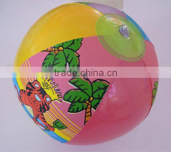 PVC inflatable beach ball with box inside, with toy inside, with insert
