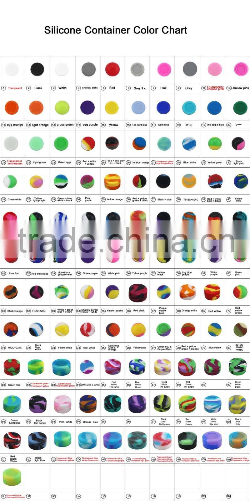 2016 New Fashion 10ml non-stick custom silicone jar in metal box