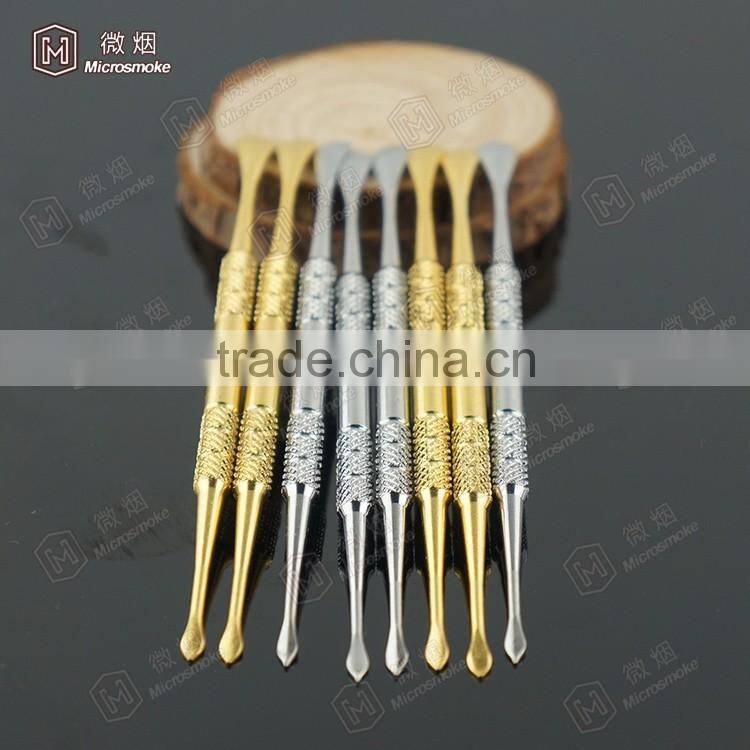 Dabber tool 120mm double sided oil dab wax tool in sliver and gold color Hot sale Wax and dry herb vaporizer titanium dab tool