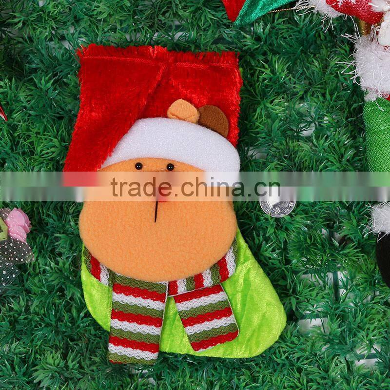 2016 New arrival 3d socks felt christmas hanging stocking christmas cheap socks