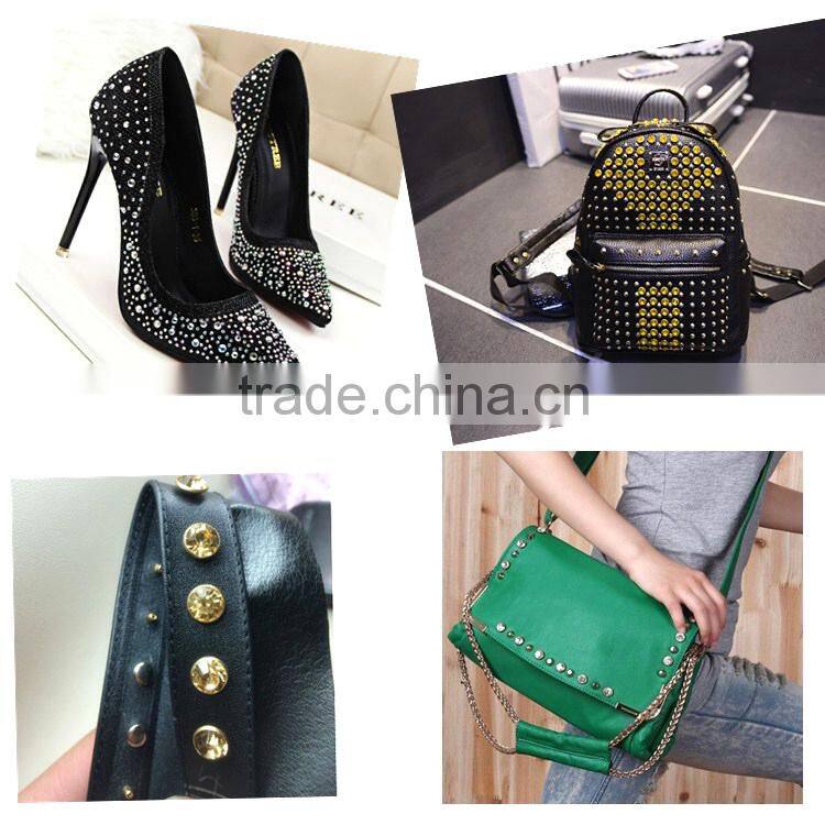 Cheap acrylic rivet for shoes, acrylic rhinestone rivet for belts