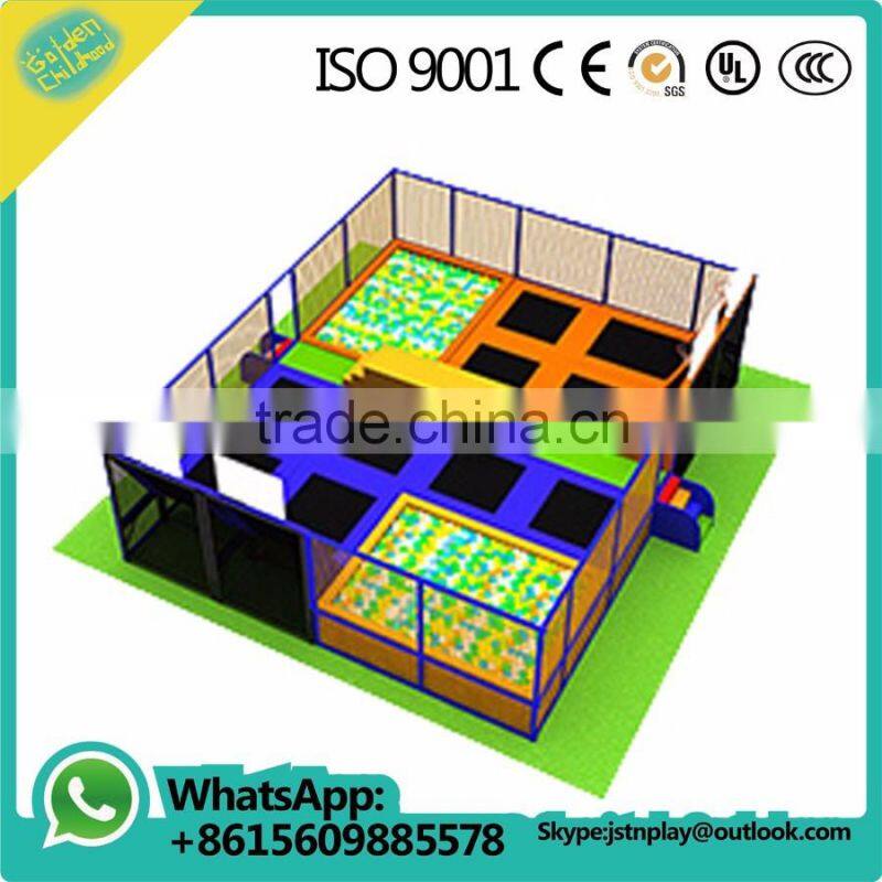 Commercial Trampoline park jungle gym, kids outdoor/indoor fitness equipment