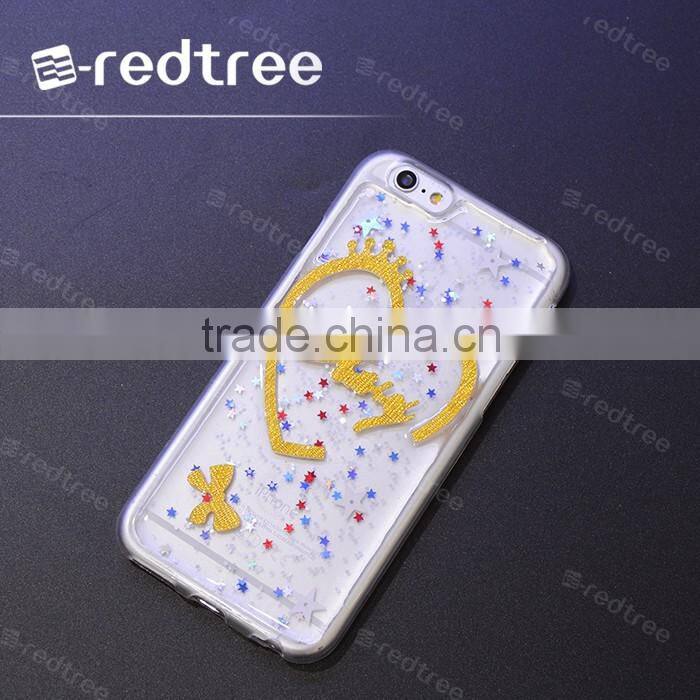 glitter bling star soft tpu DIY fashion case for girls