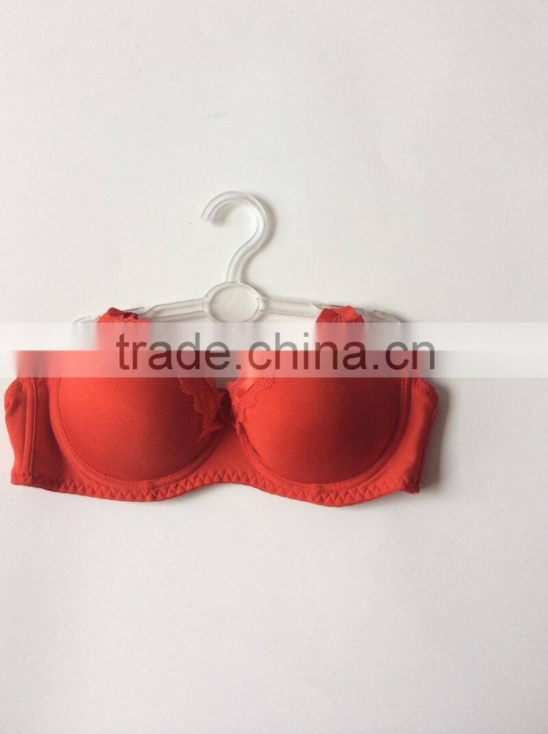 Comfortable Seamless Red Lace Bra