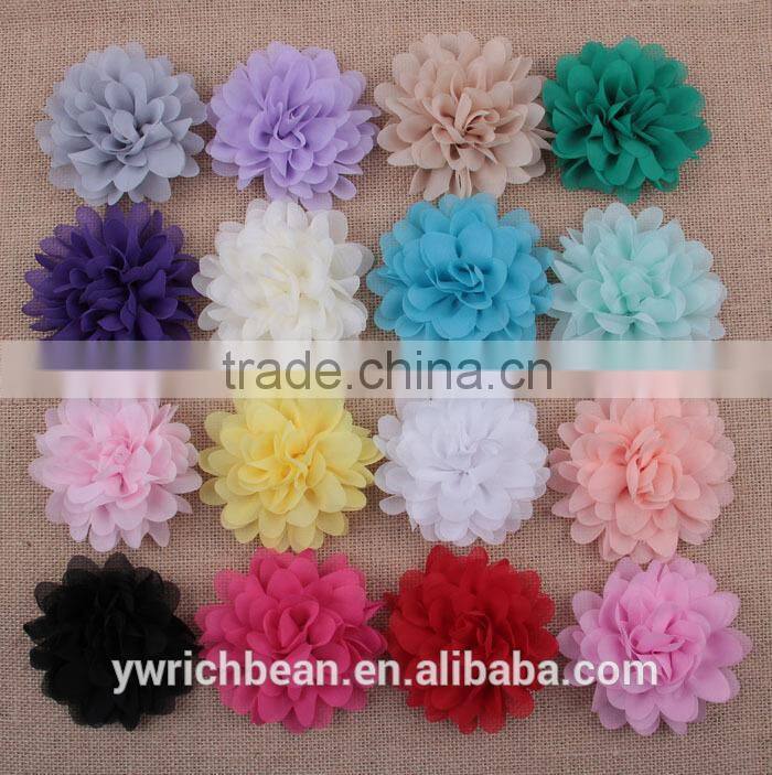 Many colors kids shabby chic hair flower !cute girl large hair flower clips ! CB-3275