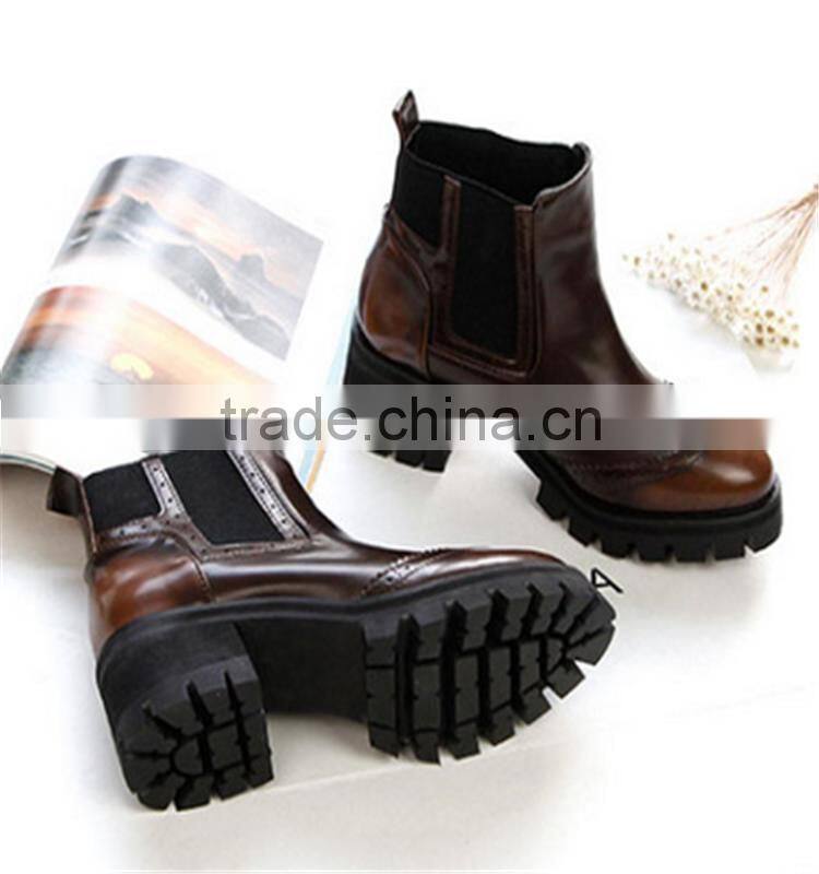 Platform sole thigh high high platform sexy lady heel deep brown boots