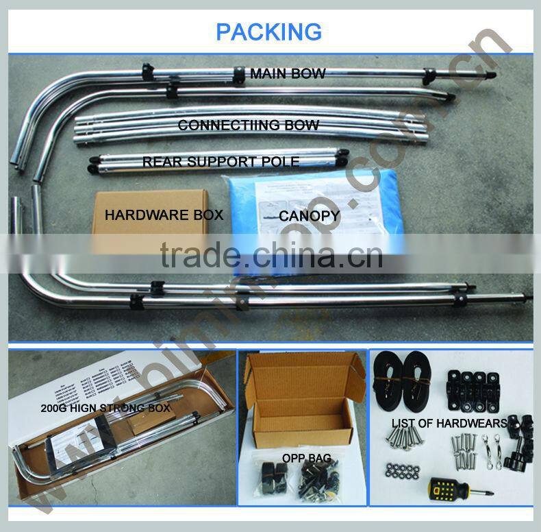 uv protector inflatable boat aluminum round tube bimini tower