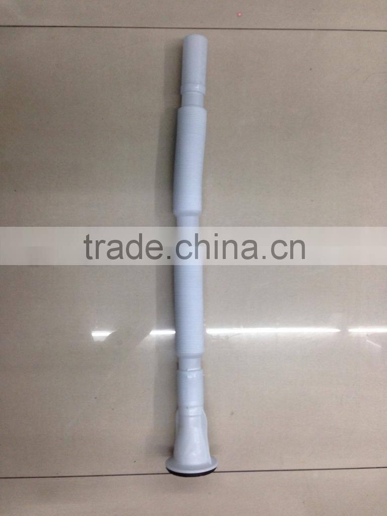 PP rubber flexible waste hose 40 for wash basin/Bathroom cesspipe drain pipe/plastic corrugation chrome coated hose for kitchen