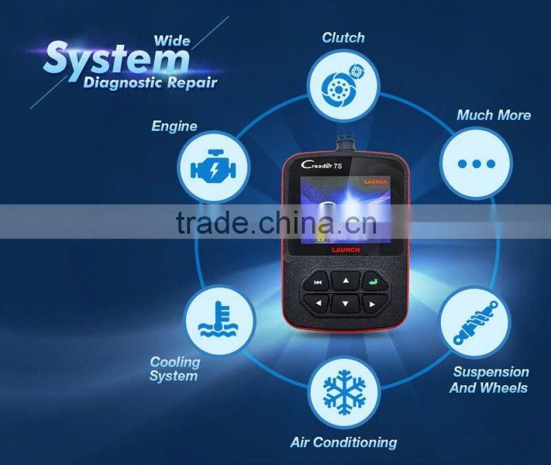 Factory price!!!Super function OBD II Code Reader + Oil Reset Function---original Launch X431 Creader 7S update online