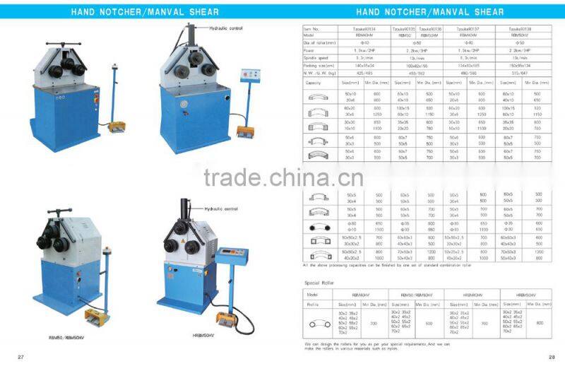 China Manufacture and exporter,TZOUKE, With CE standard and certificate, RBM30HV round pipe bending machine