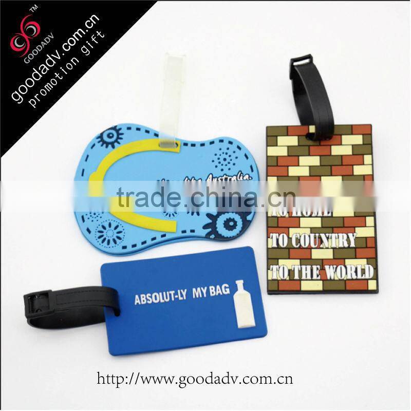 2016 new style PVC luggage tag good for travel promotional gifts