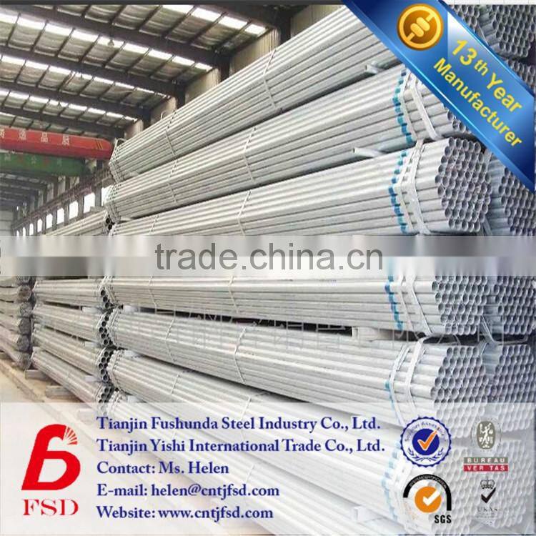 *Hot dipped Galvanized Steel Pipe ERW PIPE