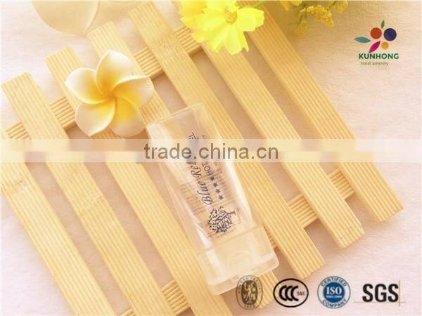 Flat and round shampoo 30ml inverted hotel bottle with flip-top cap