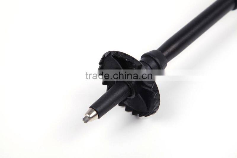 Colorful 3 section anti shock folding flexible alpenstock walking stick