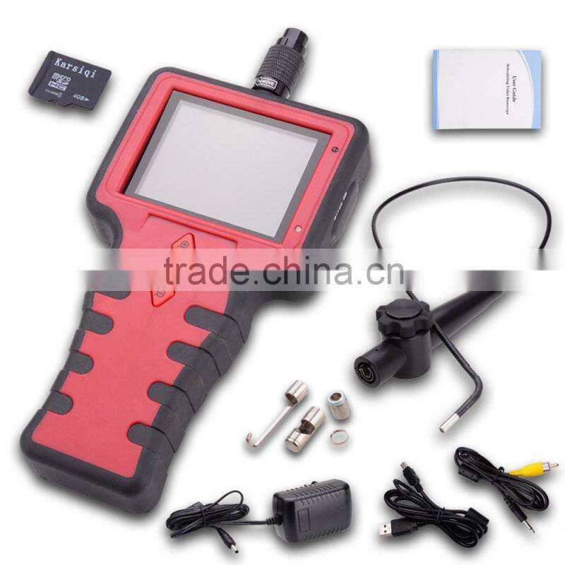 Recordable 3.5" 5.5mm Endoscope Borescope Zoom DVR 2 way 180 Adjust 1m Video Industrial Inspection Camera